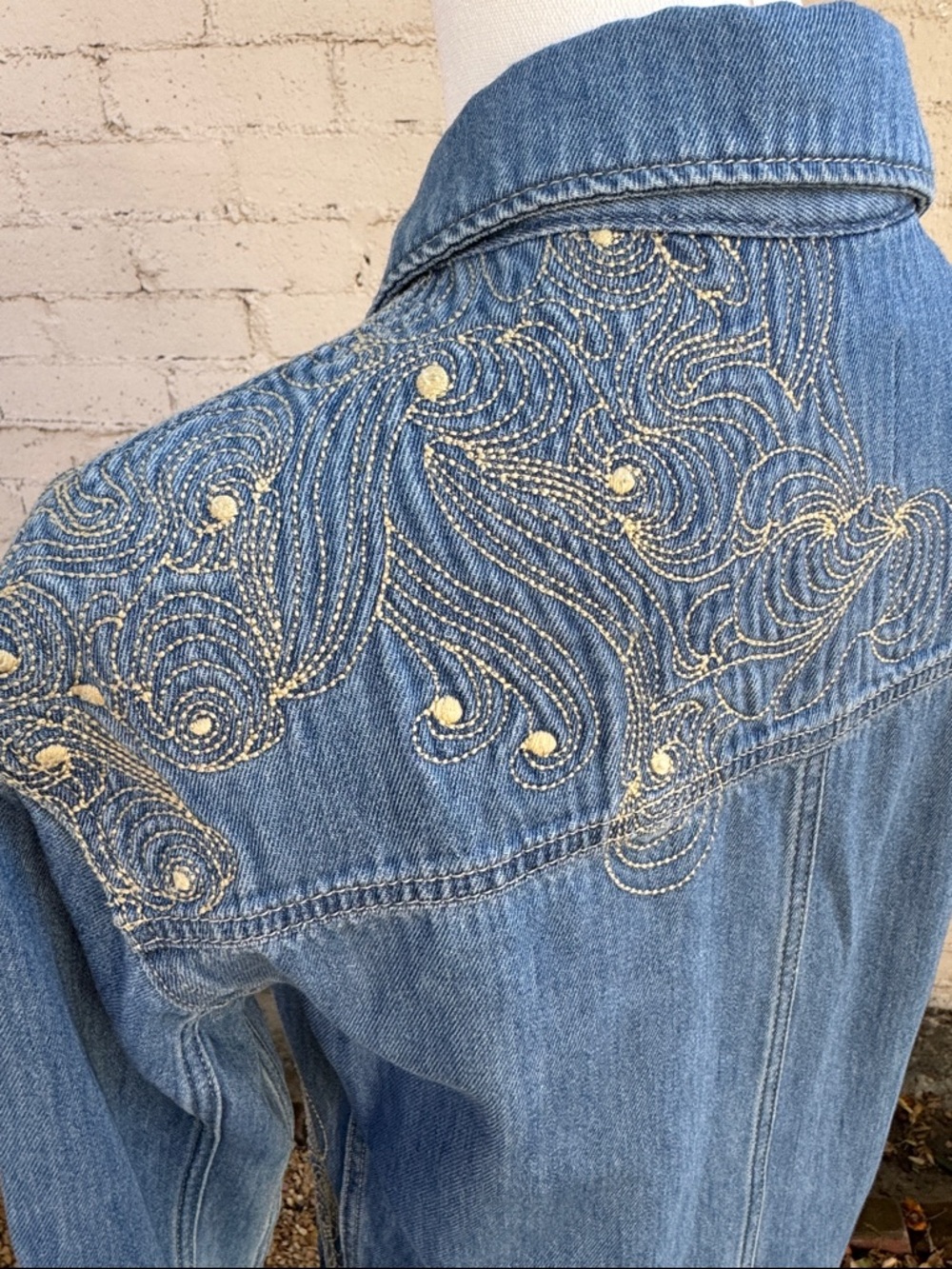 Isabel Marant Imane Embroidered Denim Jumpsuit Size FR 34 (US 2) - Picture 14 of 16